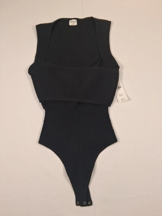 Abercrombie & Fitch Tops - Abercrombie & Fitch Black Ribbed Sweater Bodysuit Size M Fall Casual